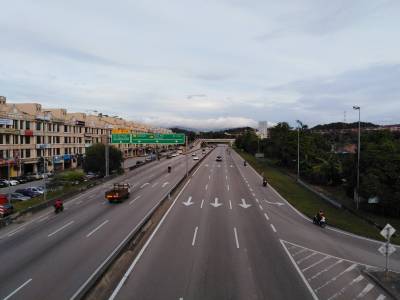 Lebuhraya SILK @ Taman Kajang Sentral, menghadap Bukit Pening (sempadan Kajang-Semenyih), 7 Januari 2021