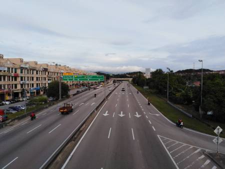 Lebuhraya SILK @ Taman Kajang Sentral, menghadap Bukit Pening (sempadan Kajang-Semenyih), 7 Januari 2021